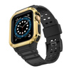 Protect Strap Band opaska z etui do Apple Watch 7 / 6 / 5 / 4 / 3 / 2 / SE (41 / 40 / 38mm) obudowa pancerny pokrowiec na zegarek czarny