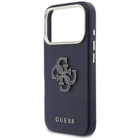 Etui Guess FW Resin Logo do iPhone 17 Pro niebieski
