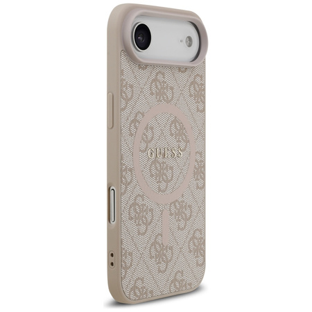 Etui Guess 4G Ring Classic Logo MagSafe  do iPhone Air różowy