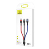 USAMS KABEL PLECIONY 3W1 DO LIGHTNING MICROUSB USB-C 0.35M SZYBKA ŁADOWARKA