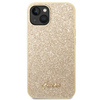 GUESS POKROWIEC HARDCASE DO IPHONE 14 15 13 6.1 ZŁOTY GLITTER SCRIPT