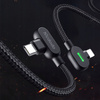 MCDODO KABEL KĄTOWY 90° USB-C LIGHTNING DWUSTRONNY DO IPHONE 13 14 LED 1M