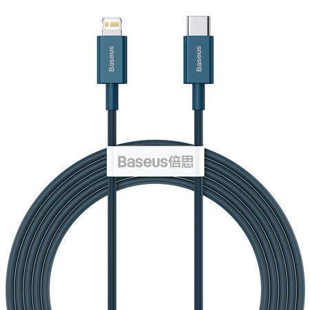 BASEUS KABEL USB-C DO DO LIGHTNING 20W DO IPHONE 12 13 14 2M SZYBKIE