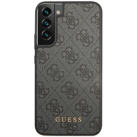 Etui Guess GUHCS23SG4GFGR S23 S911 - szare hardcase 4G Metal Gold Logo