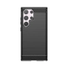 Etui Carbon Case do Samsung Galaxy S24 Ultra elastyczny silikonowy karbonowy pokrowiec - czarny