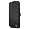 Etui BMW BMFLBKP12SMCARBK iPhone 12 mini 5,4" czarny/black book M Collection PU Carbon Stripe