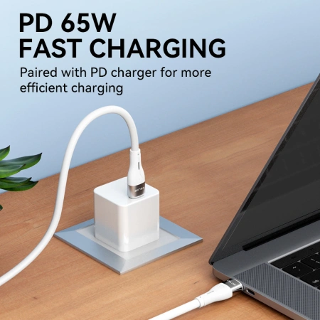 WOZINSKY KABEL USB-C USB-C PD 65W DO MACBOOK AIR PRO 2M SZYBKIE ŁADOWANIE