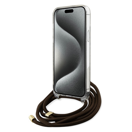 GUESS ETUI HARD CASE DO IPHONE 15 PRO MAX 6.7 CROSSBODY CORD 4G PRINT