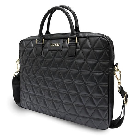 Torba Guess Quilted na laptopa 16" - czarna