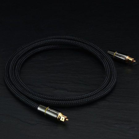 Wozinsky optyczny kabel przewód audio cyfrowy światłowód Toslink SPDIF 2m czarny (WOPT-20)
