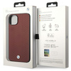 Etui BMW BMHCP14S22RFGR na iPhone 14 burgundowy/burgundy Leather Diamond Pattern