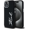 KARL LAGERFELD ETUI POKROWIEC DO IPHONE 15 Z SILICONE I METALOWYM LOGO