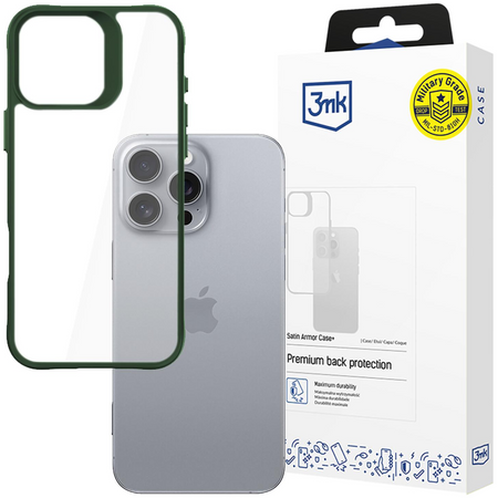 Apple iPhone 16 Pro - 3mk Satin Armor Case+ Green