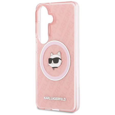 Etui Karl Lagerfeld IML Repeated         Choupette MagSafe do Samsung Galaxy S26 różowy