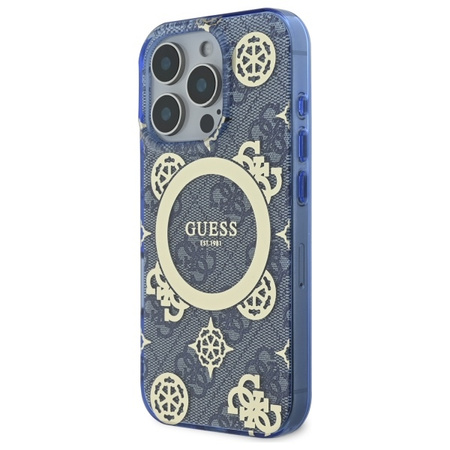 GUESS ETUI CASE HARDCASE DO IPHONE 16 PRO DO MAGSAFE PEONY ON 4G BACKGROUND