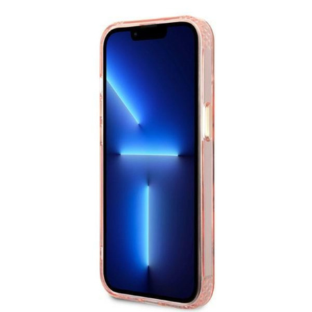 Guess GUHMP13MHTCMP iPhone 13 6,1" różowy/pink hard case Gold Outline Translucent MagSafe