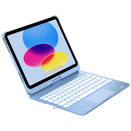 Etui Typecase Flexbook Touch z klawiaturą do iPad 11" (A16) 2025 / iPad 10.9" 2022 jasno niebieski