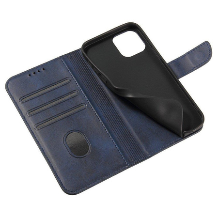 Magnet Case elegancki futerał etui pokrowiec z klapką i funkcją podstawki Samsung Galaxy A03s (166,5) niebieski