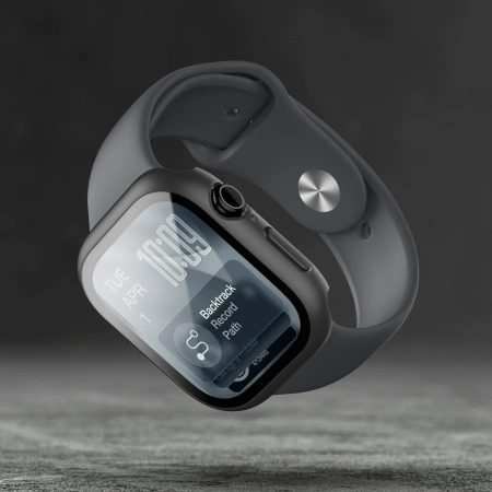 Szkło ochronne AMAZINGTHING Radix z etui na Apple Watch Series 11 46 mm - czarne