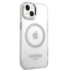 Guess GUHMP14MHTRMS iPhone 14 Plus 6,7" srebrny/silver hard case Metal Outline Magsafe