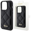 Etui Guess Quilted Metal Logo na iPhone 15 Pro - czarne