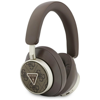 Słuchawki nauszne Guess 4G Triangle Logo Bluetooth ENC brązowy