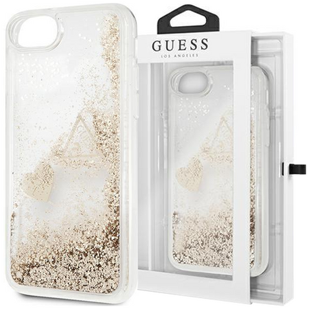 Guess GUOHCI8GLHFLGO iPhone 7/8/SE 2020 /SE 2022 gold/złoty hard case Glitter Charms