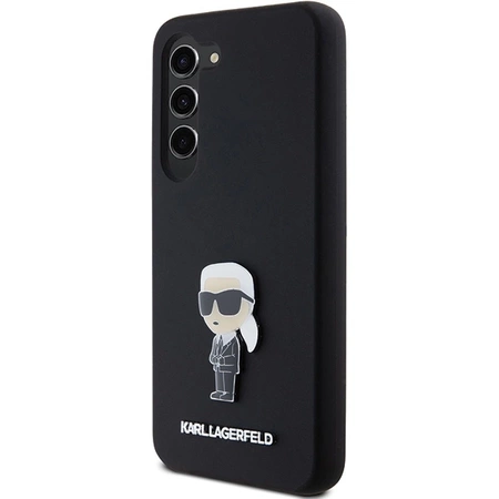 Etui Karl Lagerfeld Silicone Ikonik Metal Pin na Samsung Galaxy S23 - czarne