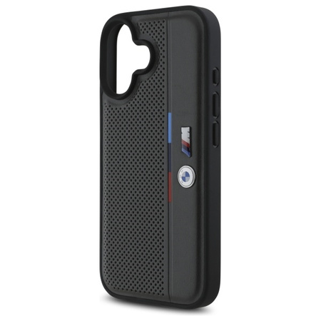 BMW HARDCASE DO IPHONE 16.1 PERFOROWANE ANTRACYT Z TRICOLOR BMHCP16S23PUPVA