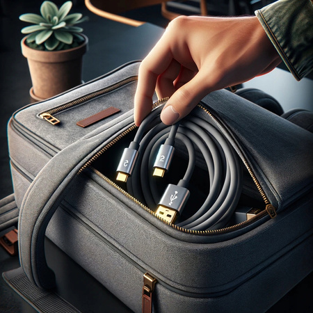 CO2 KABEL USB-C SZYBKIE ŁADOWANIE THUNDERBOLT 3 20GBPS 100W USB TYP C 4K 2M