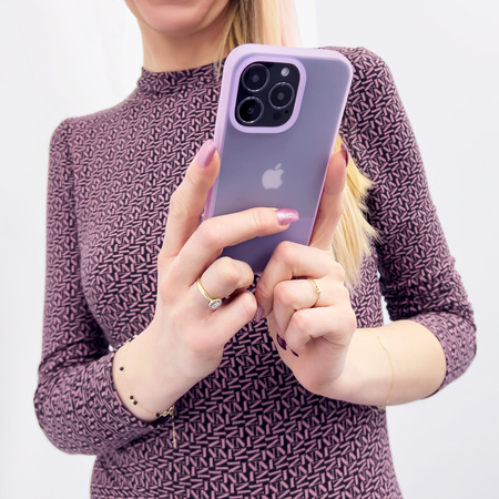 Kingxbar Plain Series etui pokrowiec do iPhone 13 Pro Max silikonowa obudowa szary