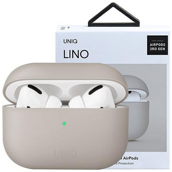 Etui Uniq Lino na AirPods Pro Silicone - beżowe