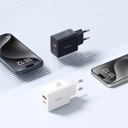 Ładowarka sieciowa Baseus Cube Pro 30W USB-C USB-A - czarna