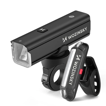 WOZINSKY ZESTAW LAMPEK ROWEROWYCH DO ROWERU PRZEDNIA 1000 LM USB-C I TYLNA