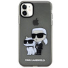 Etui Karl Lagerfeld KLHCN61HNKCTGK na iPhone 11 / Xr - czarne Gliter Karl&Choupette