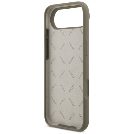 Etui Guess Silicone Big 4G Script do iPhone Air brązowy