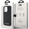 KARL LAGERFELD ETUI HARDCASE DO IPHONE 15 PRO 6.1 QUILTED K PATTERN BLACK
