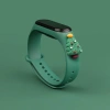 HURTEL PASEK XMAS DO XIAOMI MI BAND 4 3 ŚWIĄTECZNY SILIKONOWY CIEMNOZIELONY