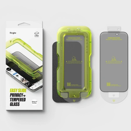 RINGKE SZKŁO PRYWATYZUJĄCE EASY SLIDE 2-PACK DO IPHONE 17 PRO OCHRONA
