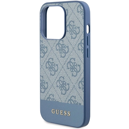 Etui Guess 4G Stripe Collection na iPhone 15 Pro - niebieskie