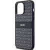 DKNY POKROWIEC HARDCASE DO IPHONE 14 PRO SKÓRA Z METALOWYM LOGO MONO STRIPE
