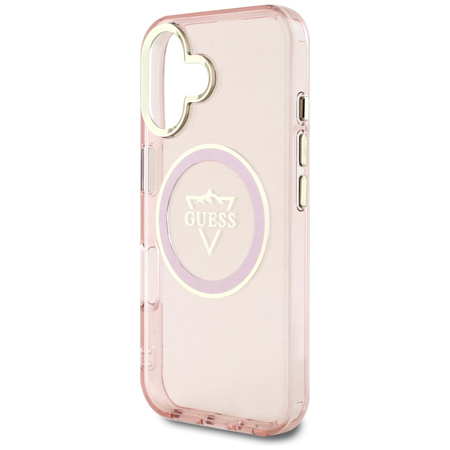 GUESS ETUI DO IPHONE 16 TPU MAGNETYCZNE Z LOGO METAL MOUNTAIN DO MAGSAFE
