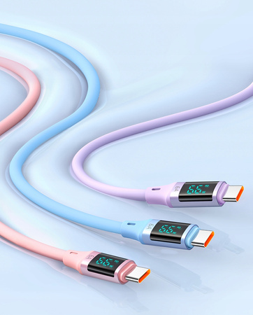MCDODO KABEL Z WYŚWIETLACZEM USB-C SZYBKIE ŁADOWANIE USB TYP C 5A 100W 1M