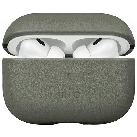 Etui Uniq Terra na AirPods Pro 2 gen. Genuine Leather zielony/lichen green