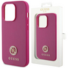 Etui Guess Strass Metal Logo do iPhone 15 Pro Max - różowe