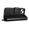 iCarer Oil Wax Wallet Case 2in1 etui iPhone 14 Plus skórzany pokrowiec z klapką Anti-RFID czarny (WMI14220723-BK)