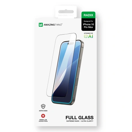 AMAZINGTHING SZKŁO HARTOWANE RADIX FULL GLASS DO IPHONE 16 PRO MAX OCHRONA