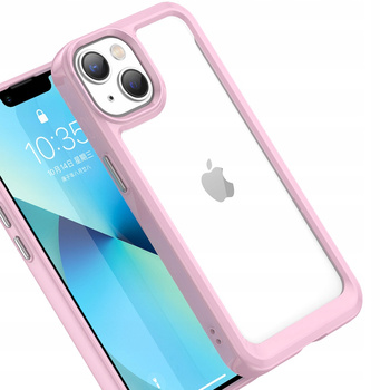 HURTEL OUTER SPACE CASE POKROWIEC SZTYWNY DO IPHONE 14 PLUS ŻELOWA RAMKA