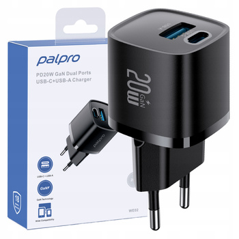 PALPRO SZYBKA ŁADOWARKA DO TELEFONU 2X USB-C USB-A KOSTKA DO ŁADOWARKI 20W