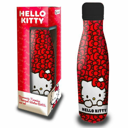 CORIEX BUTELKA HELLO KITTY 500ML DO DZIECI CZERWONA WODOODPORNA Z UCHWYTEM